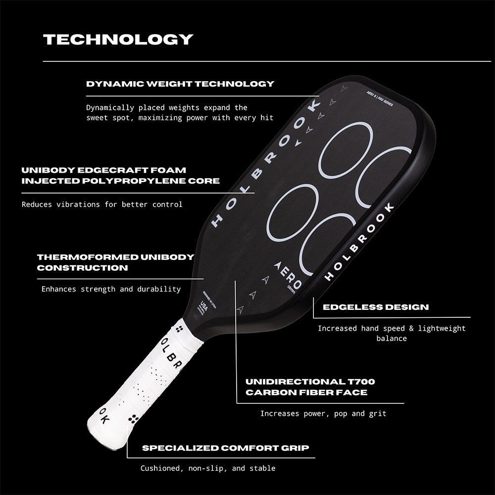 Holbrook Aero S 16mm Pickleball Paddle | Pickleball Sports Value