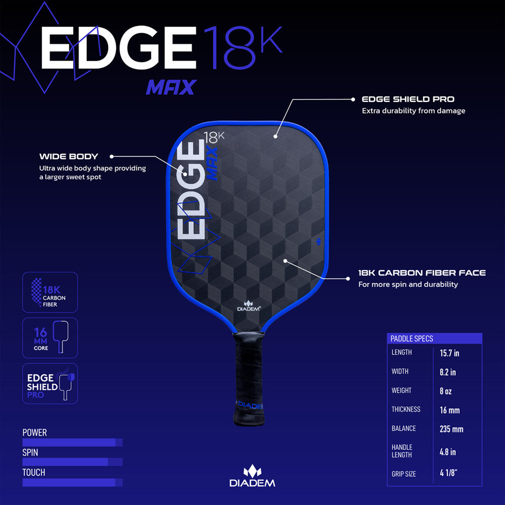 Diadem 18K Max Pickleball Paddle | Pickleball Sports Great Value