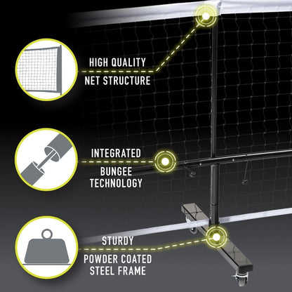 Franklin Portable Pickleball Net System with Wheel | Pickleball Sports Latest