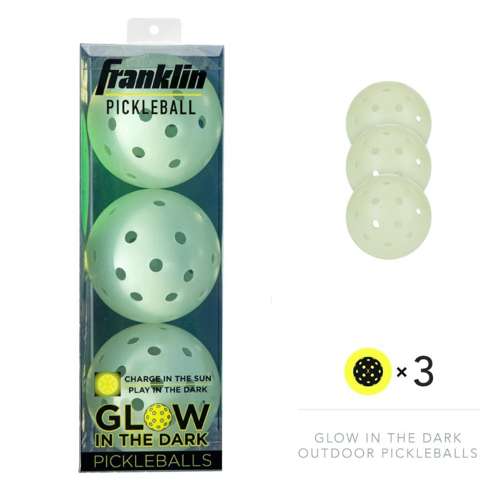 Franklin Sports Glow in the Dark X-40 Outdoor Pickleballs | Pickleball Sports Latest