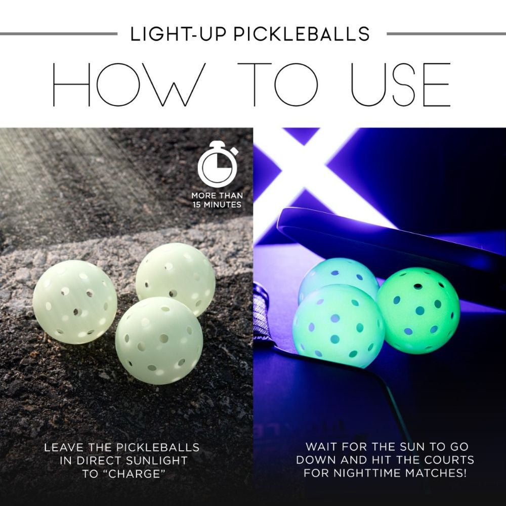 Franklin Sports Glow in the Dark X-40 Outdoor Pickleballs | Pickleball Sports Latest