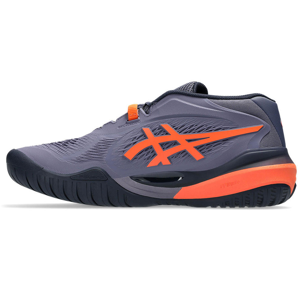 ASICS Gel-Resolution X  Greyish Purple/Nova Orange Court Shoe | Pickleball Sports Latest