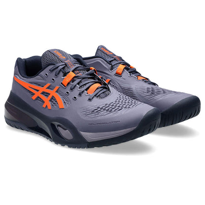 ASICS Gel-Resolution X  Greyish Purple/Nova Orange Court Shoe | Pickleball Sports Latest