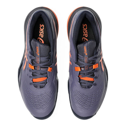 ASICS Gel-Resolution X  Greyish Purple/Nova Orange Court Shoe | Pickleball Sports Latest