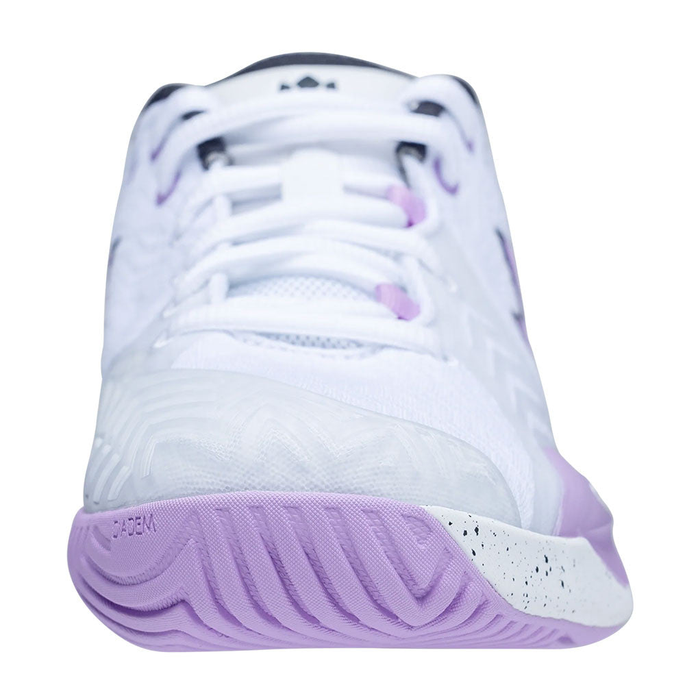 Diadem Court Burst Court Shoe - White/Purple | Pickleball Sports Essential