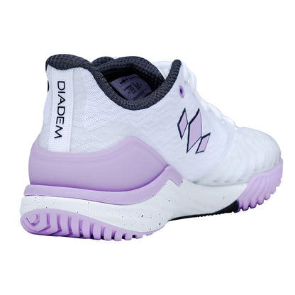 Diadem Court Burst Court Shoe - White/Purple | Pickleball Sports Essential