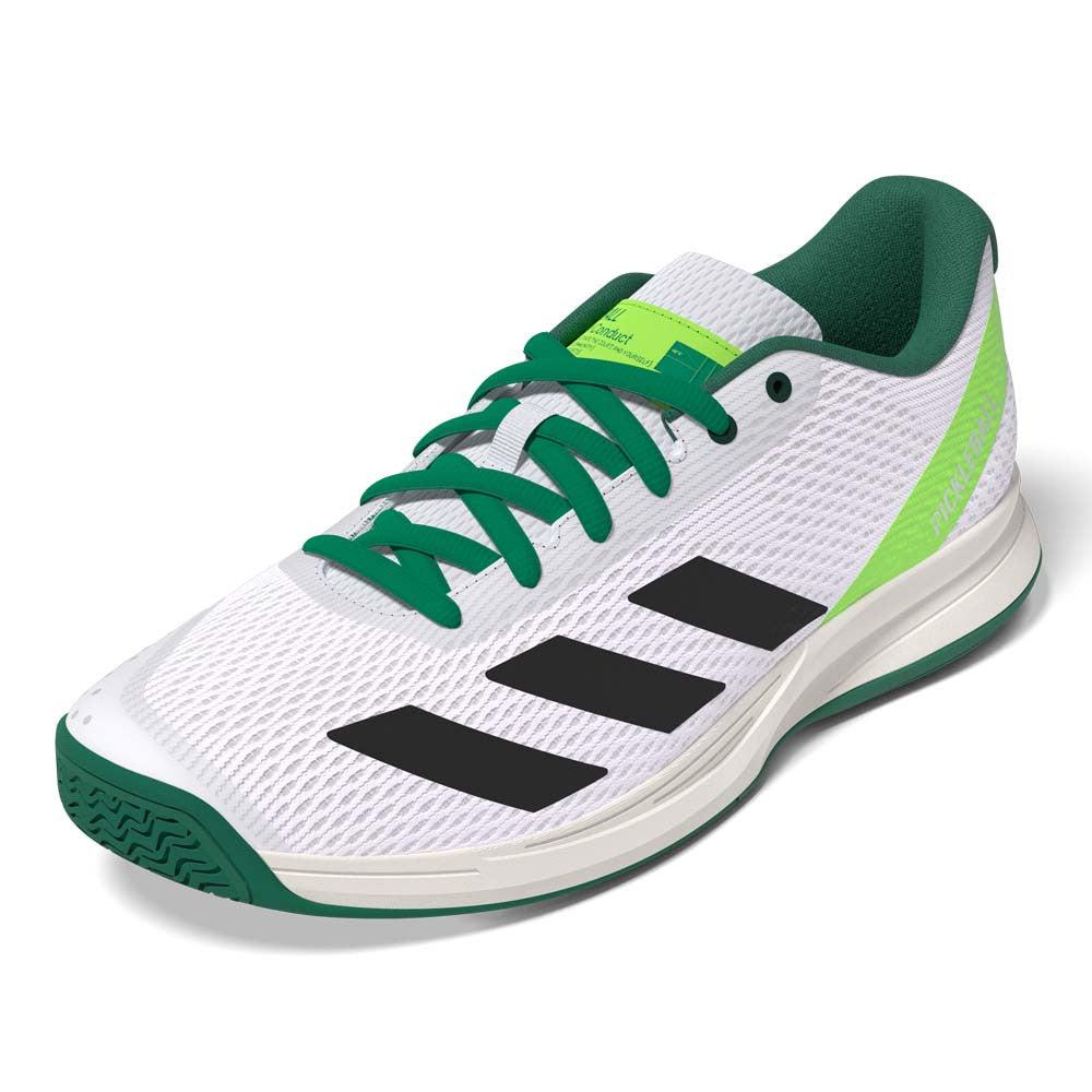 adidas White/Black/Green Courtflash  Pickleball Shoe | Pickleball Sports Everyday