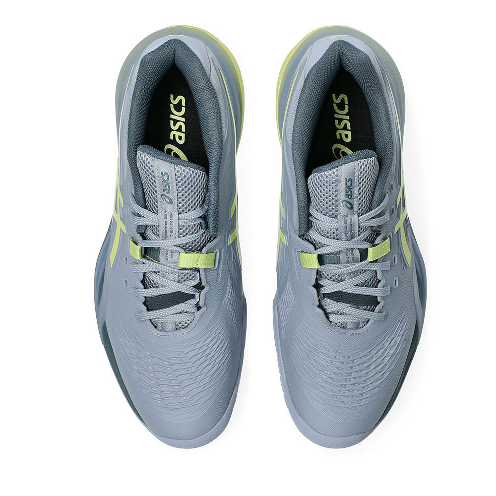 ASICS Gel-Resolution X 2E  Wide Court Shoe - Grey Blue/Pistachio | Pickleball Sports Top Pick
