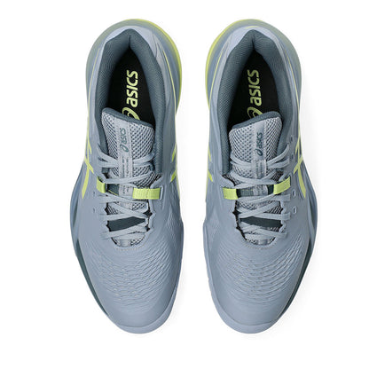 ASICS Gel-Resolution X 2E  Wide Court Shoe - Grey Blue/Pistachio | Pickleball Sports Top Pick