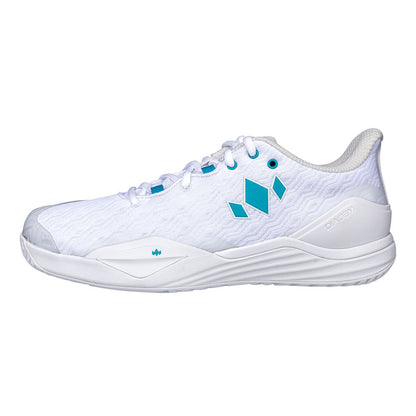 Diadem Court Burst Court Shoe - Unisex - White/Teal | Pickleball Sports Top Pick