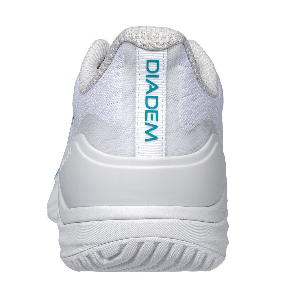 Diadem Court Burst Court Shoe - Unisex - White/Teal | Pickleball Sports Top Pick