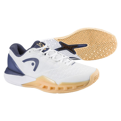HEAD Revolt Pro 5.0 Court Shoe - White/Apricot | Pickleball Sports Great Value