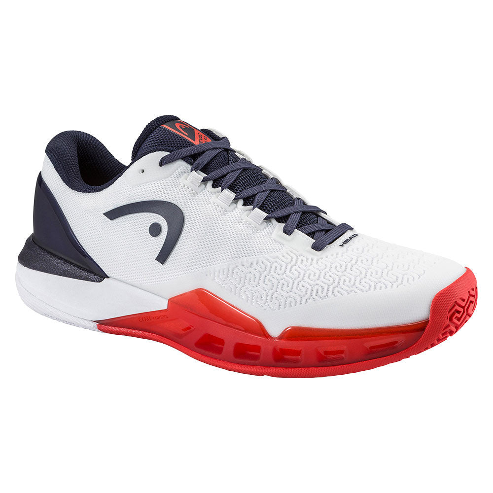 HEAD Revolt Pro 5.0 Court Shoe - White/Navy/Red | Pickleball Sports Latest