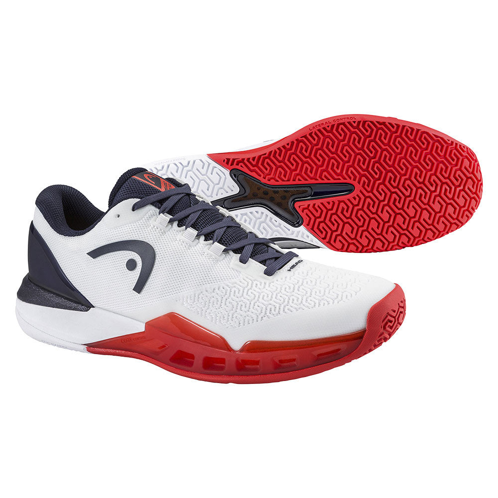 HEAD Revolt Pro 5.0 Court Shoe - White/Navy/Red | Pickleball Sports Latest