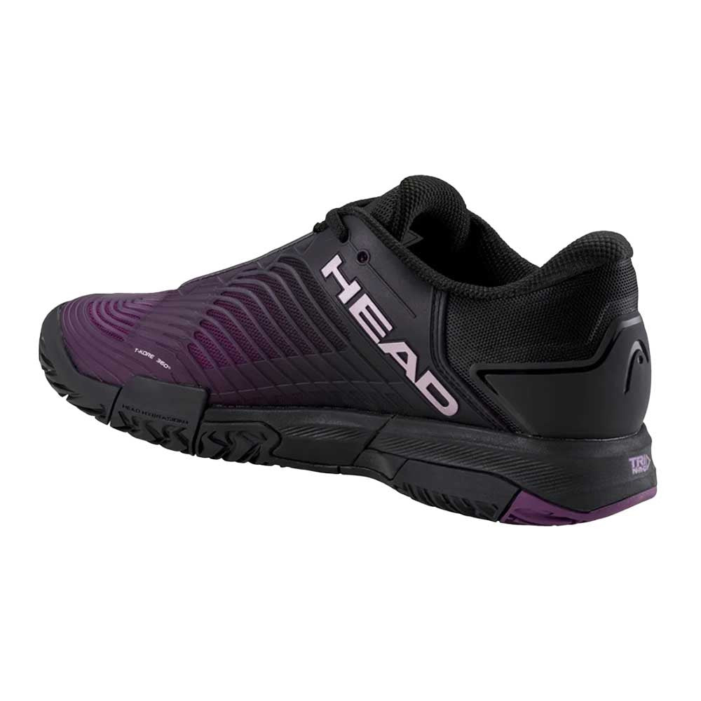 HEAD Revolt Pro 4.5 Court  Shoe - Black/Plum | Pickleball Sports Quality