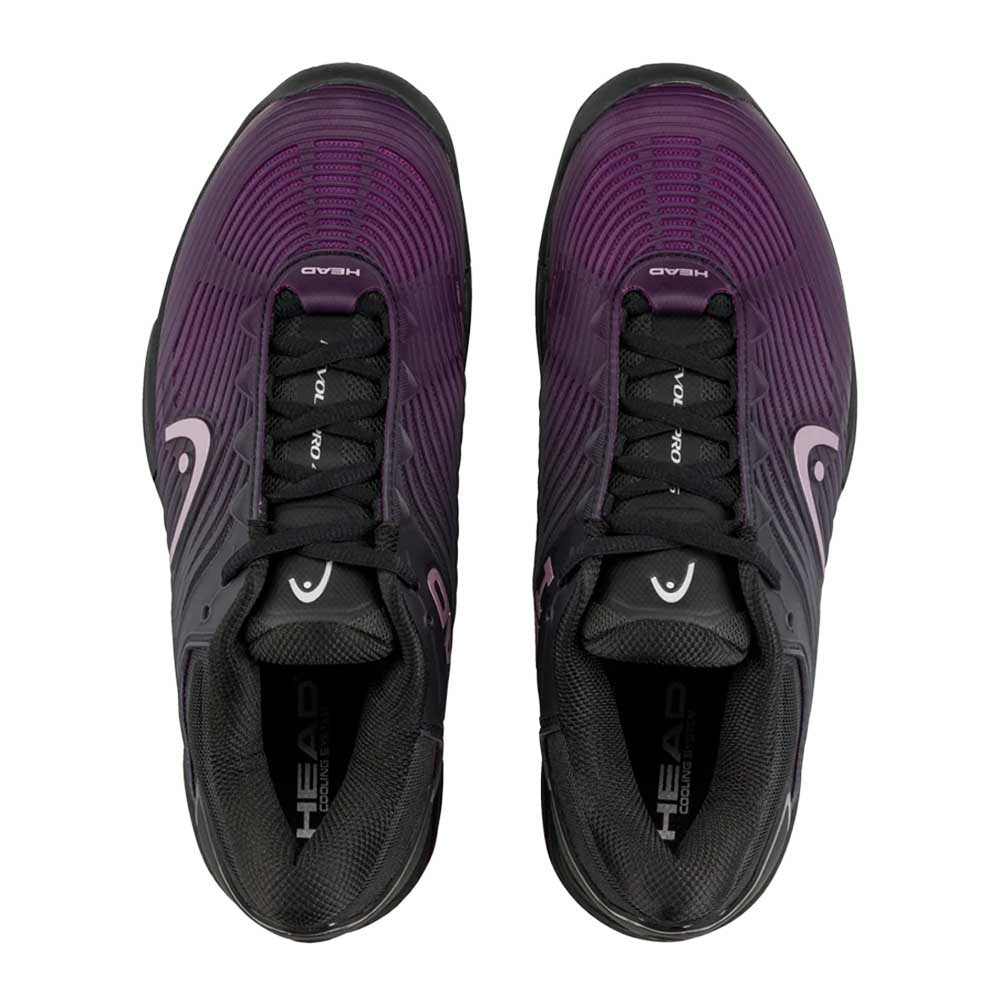 HEAD Revolt Pro 4.5 Court  Shoe - Black/Plum | Pickleball Sports Quality