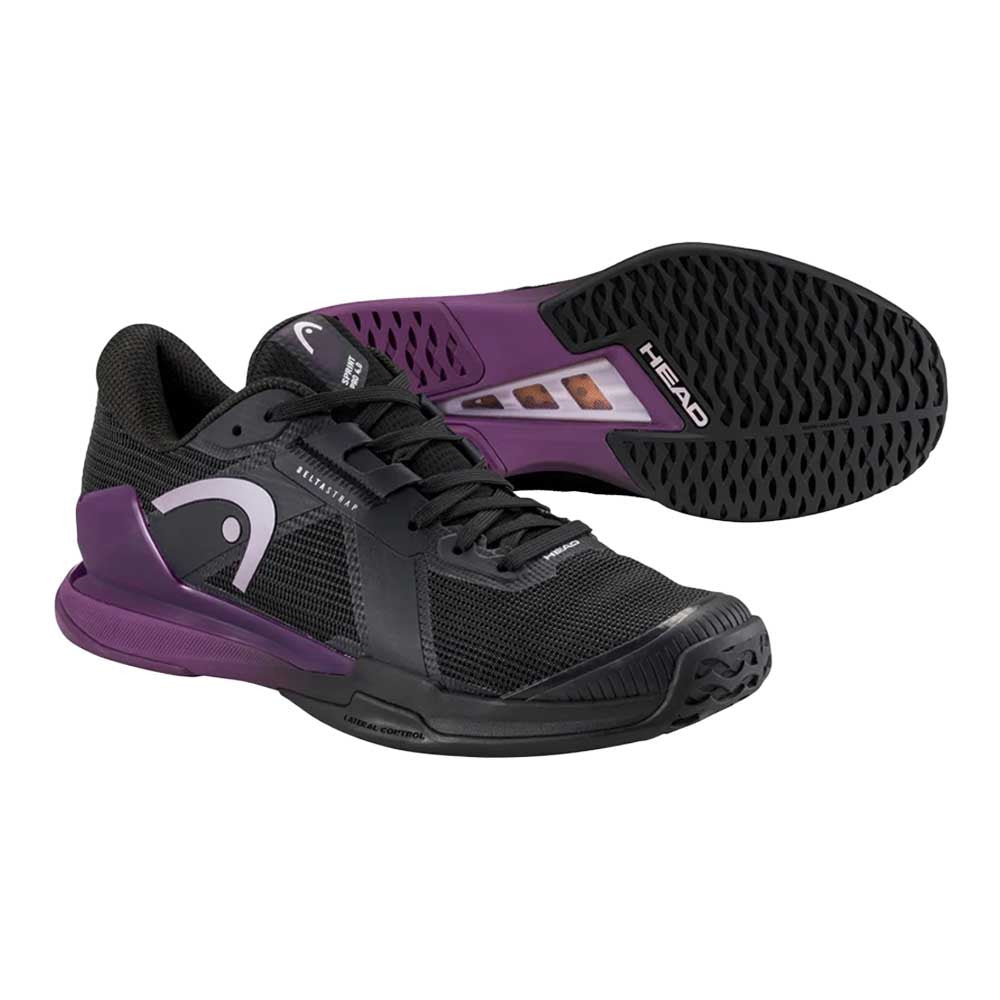 HEAD Sprint Pro 4.0 Court Shoe - Black/Plum | Pickleball Sports Customer Favorite