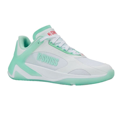 K-Swiss K-Frame Pickleball Shoe - White/Neon Mint/Hot Neon Pink | Pickleball Sports Latest