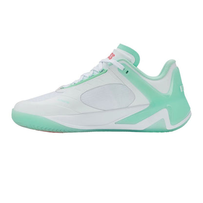 K-Swiss K-Frame Pickleball Shoe - White/Neon Mint/Hot Neon Pink | Pickleball Sports Latest