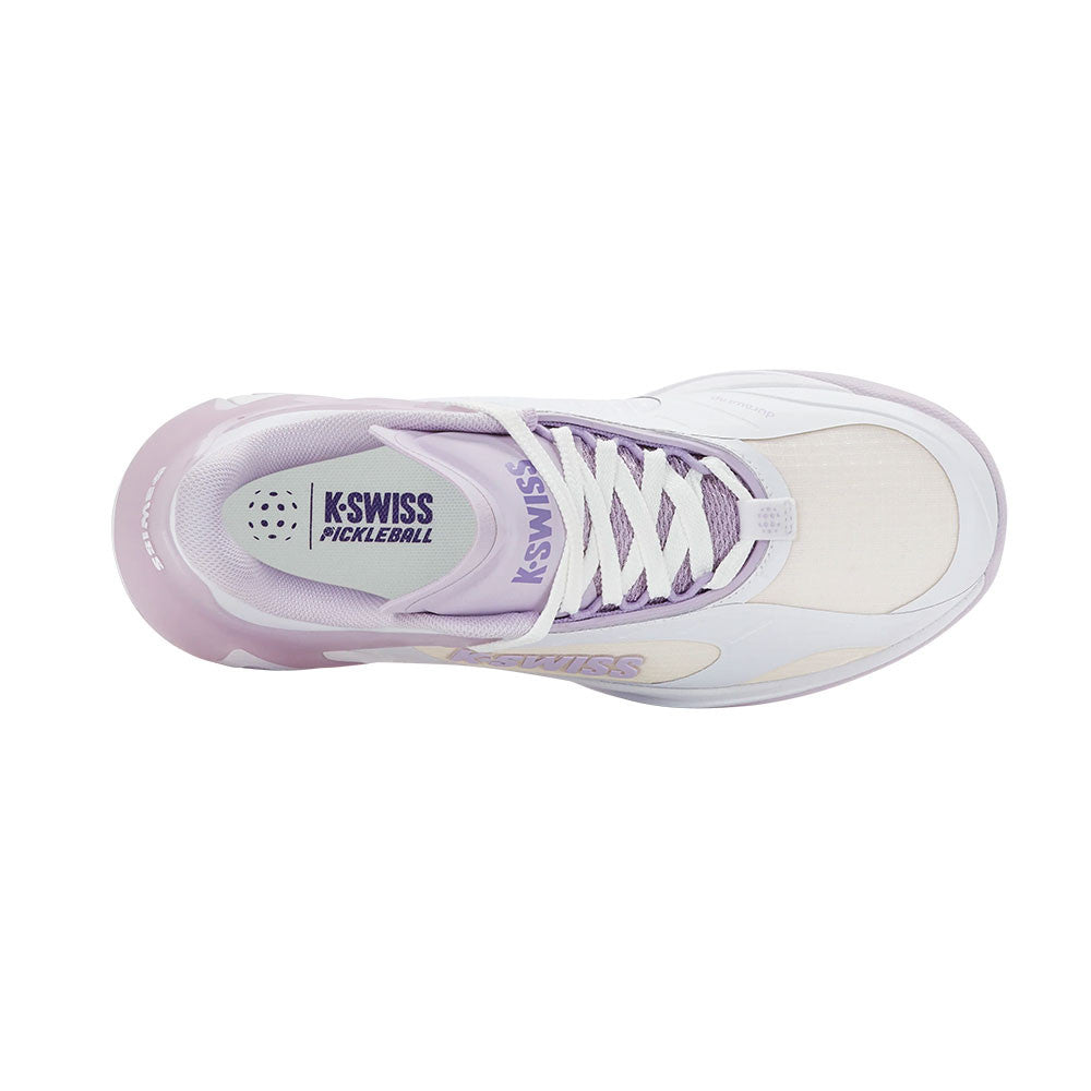 K-Swiss K-Frame Pickleball Shoe - White/Neon Mint/Hot Neon Pink | Pickleball Sports Latest
