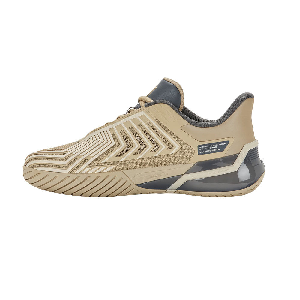 K-Swiss Ultra Shot 4 Pickleball Shoe, Pale Khaki/Turbulence/Whitecap Gray | Pickleball Sports Quality