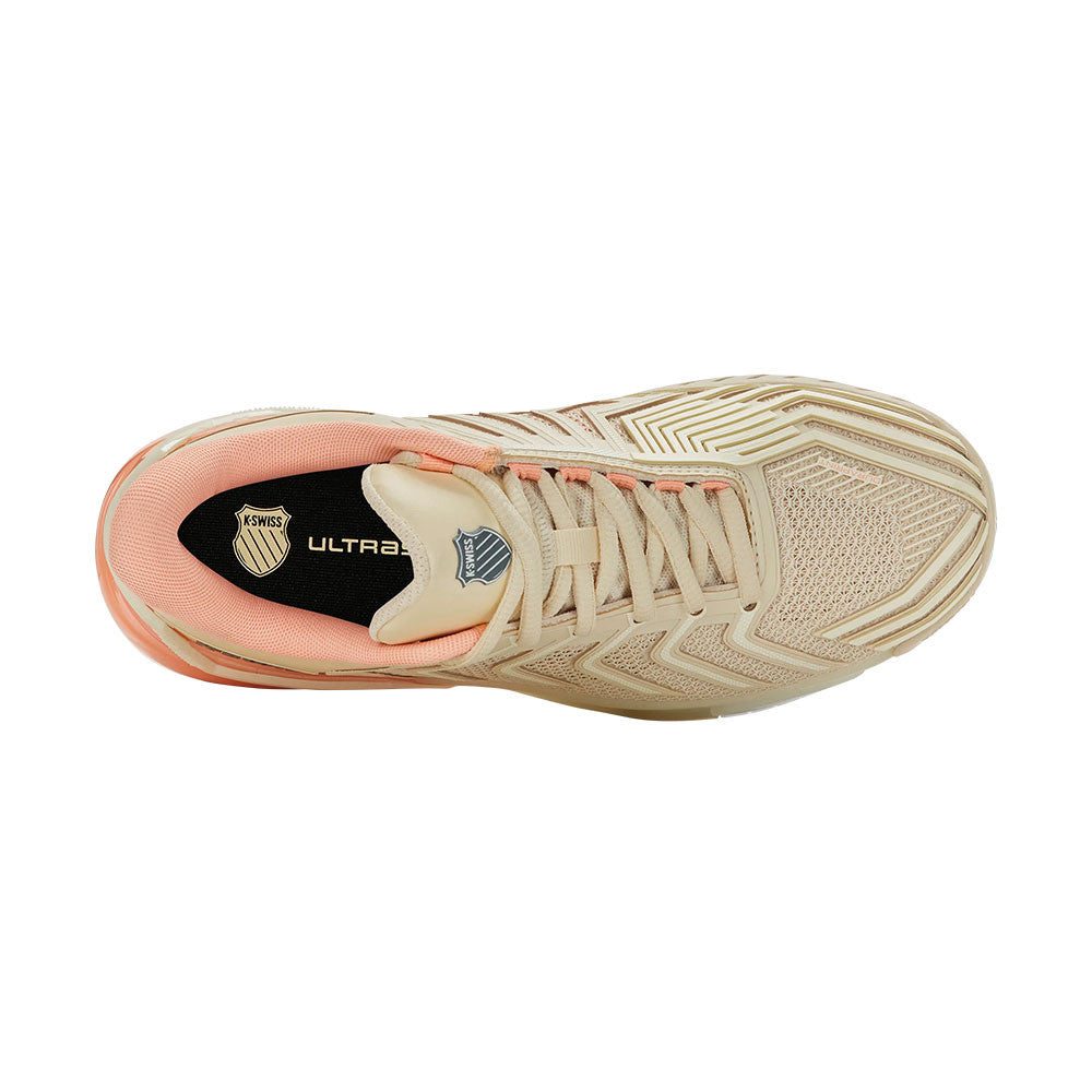 K-Swiss Ultra Shot 4 Pickleball Shoe - Whitecap Gray/Peach Parfait/Egret | Pickleball Sports Customer Favorite