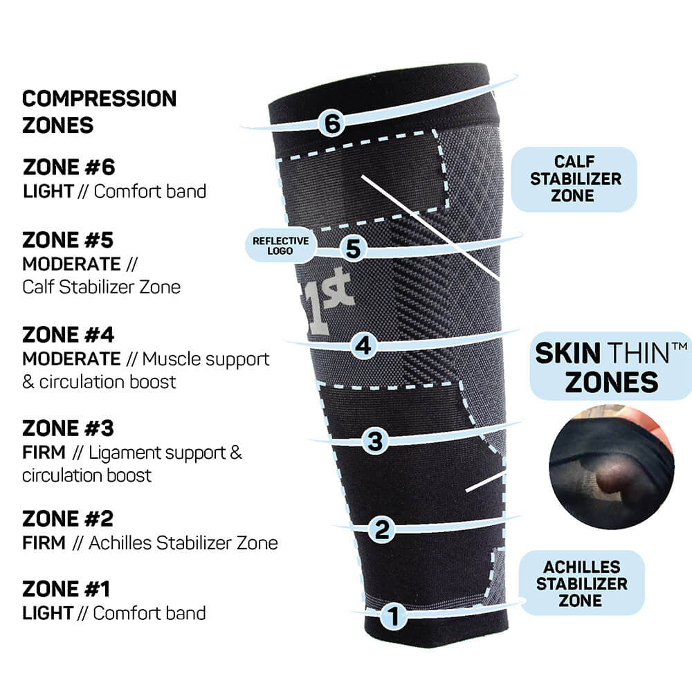 OS1st Thin Air Compression Calf Sleeves | Pickleball Sports Classic