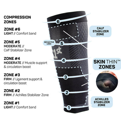 OS1st Thin Air Compression Calf Sleeves | Pickleball Sports Classic