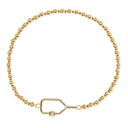 Born to Rally Pickleball Paddle Beaded Rhinestone Bracelet | Pickleball Sports Latest