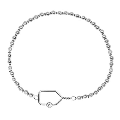 Born to Rally Pickleball Paddle Beaded Rhinestone Bracelet | Pickleball Sports Latest