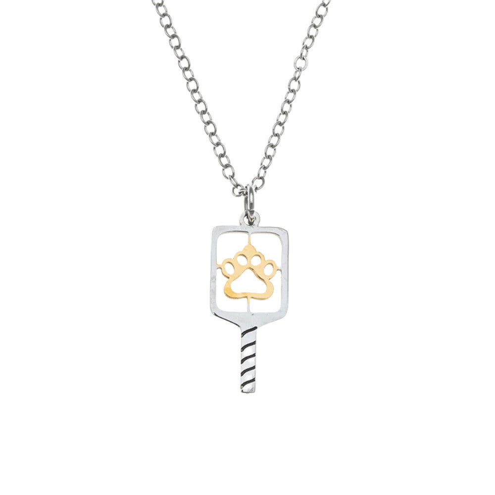 Born to Rally Pickleball Paw Necklace | Pickleball Sports Customer Favorite
