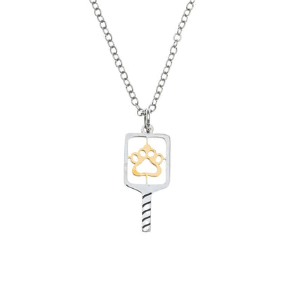 Born to Rally Pickleball Paw Necklace | Pickleball Sports Customer Favorite