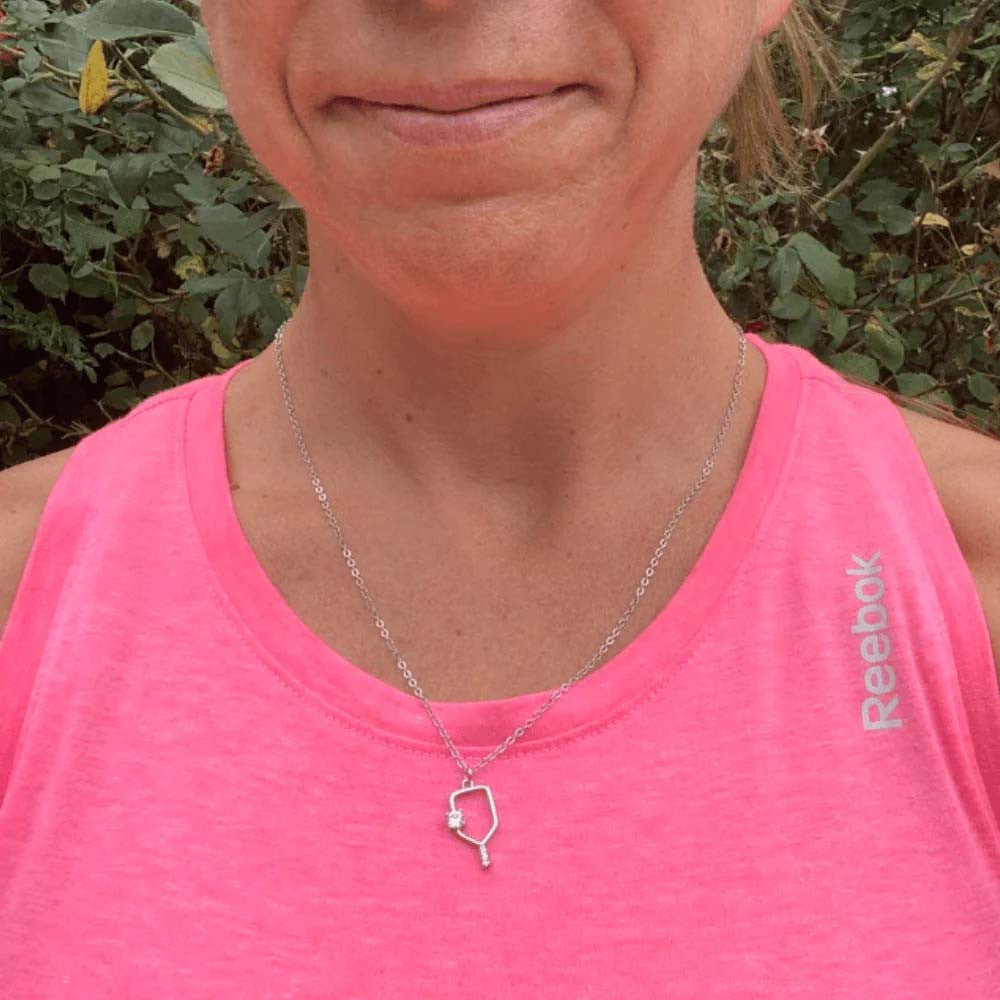 Born to Rally Serve and Sparkle Pickleball Necklace | Pickleball Sports Classic