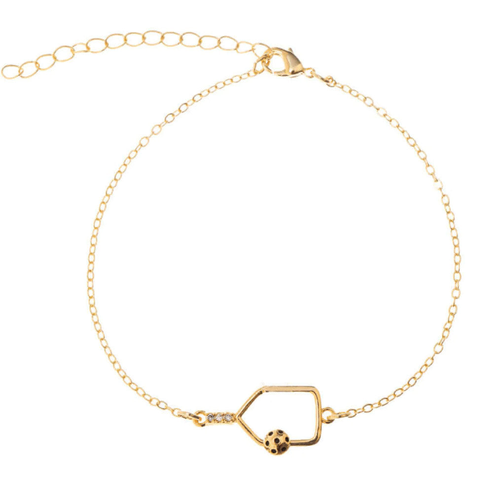 Born to Rally Pickleball Rhinestone Paddle Bracelet | Pickleball Sports Essential