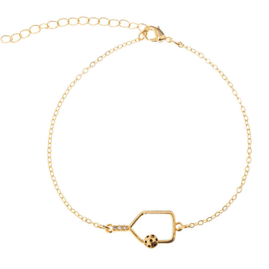 Born to Rally Pickleball Rhinestone Paddle Bracelet | Pickleball Sports Essential