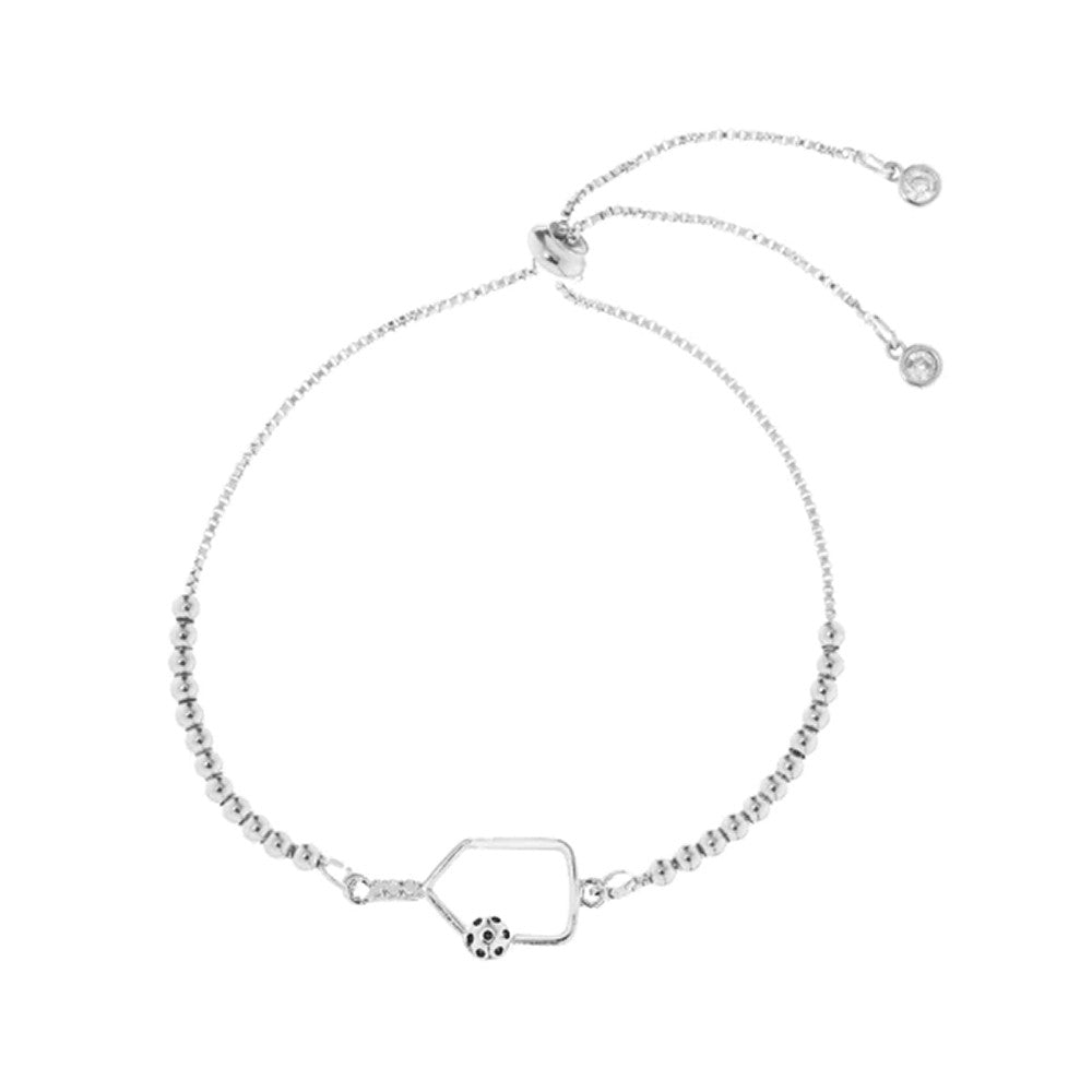 Born to Rally Pickleball Rhinestone Paddle Bracelet | Pickleball Sports Essential