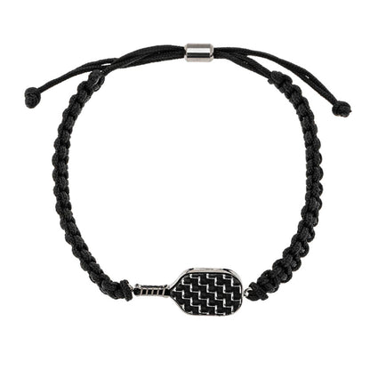 Born to Rally Pickleball Stainless Steel Carbon Fiber Bracelet | Pickleball Sports Value