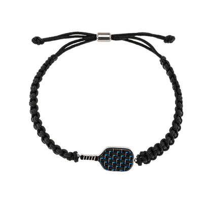 Born to Rally Pickleball Stainless Steel Carbon Fiber Bracelet | Pickleball Sports Value