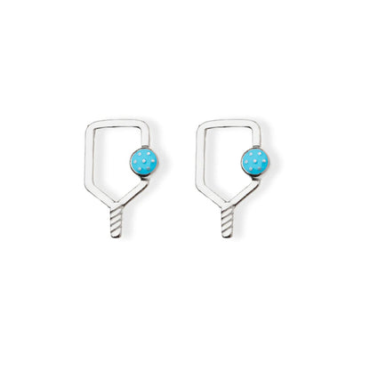 Born to Rally Color Pop Pickleball Paddle Stud Earrings | Pickleball Sports Latest