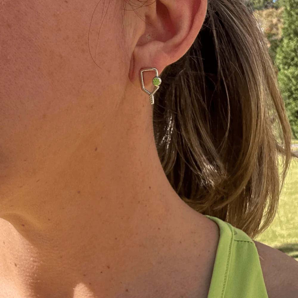 Born to Rally Color Pop Pickleball Paddle Stud Earrings | Pickleball Sports Latest