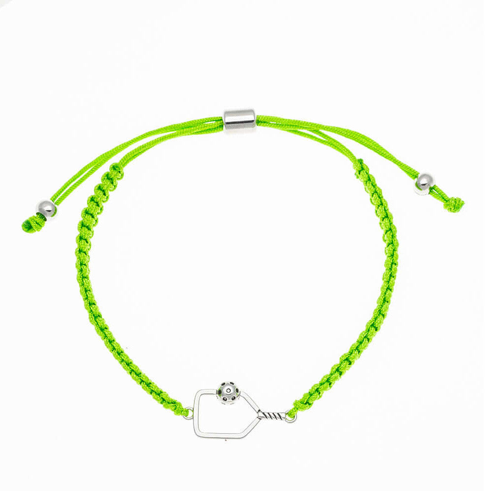 Born to Rally Pickleball Paddle Adjustable Rope Bracelet | Pickleball Sports Everyday