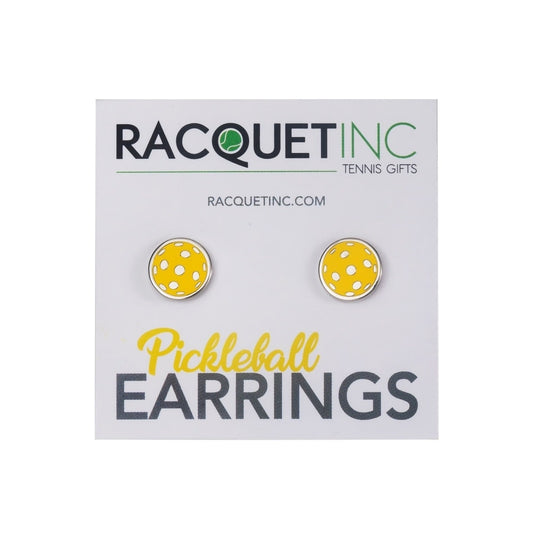 Yellow Pickleball Ball Earrings Flat | Pickleball Sports Value