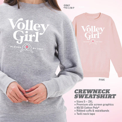 ZER002 Volley Girl Crewneck Sweatshirt - Unisex | Pickleball Sports Quality