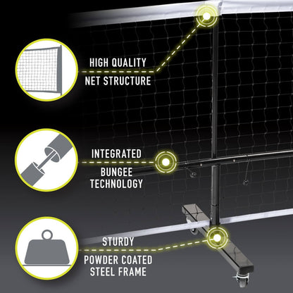 Franklin Portable Pickleball Net System with Wheels | Pickleball Sports Trusted