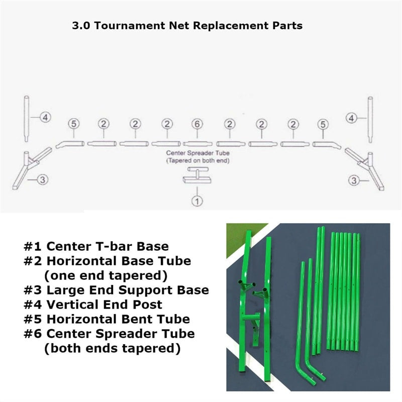 3.0 Tournament Net Replacement Parts | Pickleball Sports Classic
