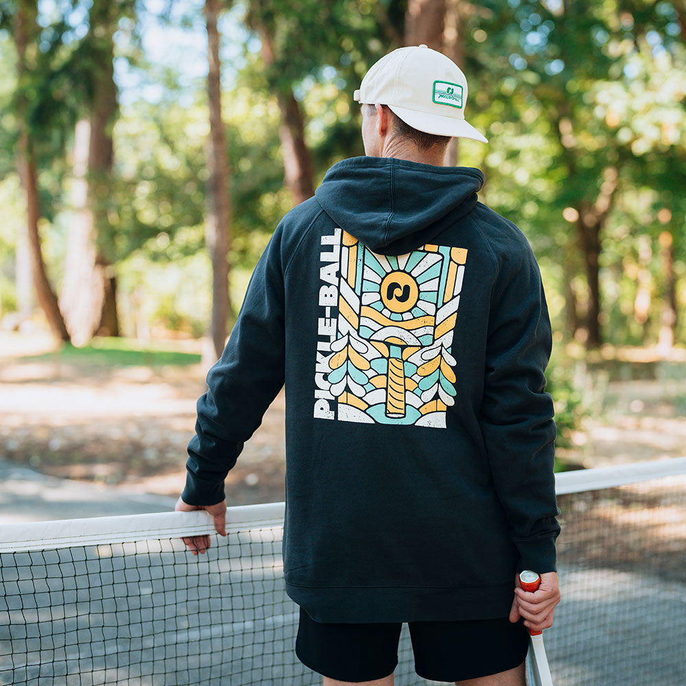 Heritage Pickle-ball Paddle Hooded Sweatshirt - Unisex | Pickleball Sports Top Pick