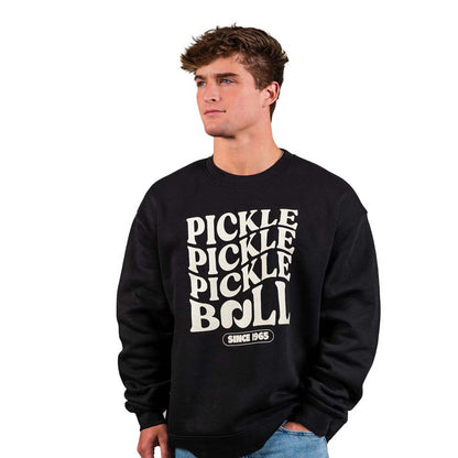 Heritage Pickle Pickle Pickle-ball Crewneck Sweatshirt - Unisex | Pickleball Sports Top Pick