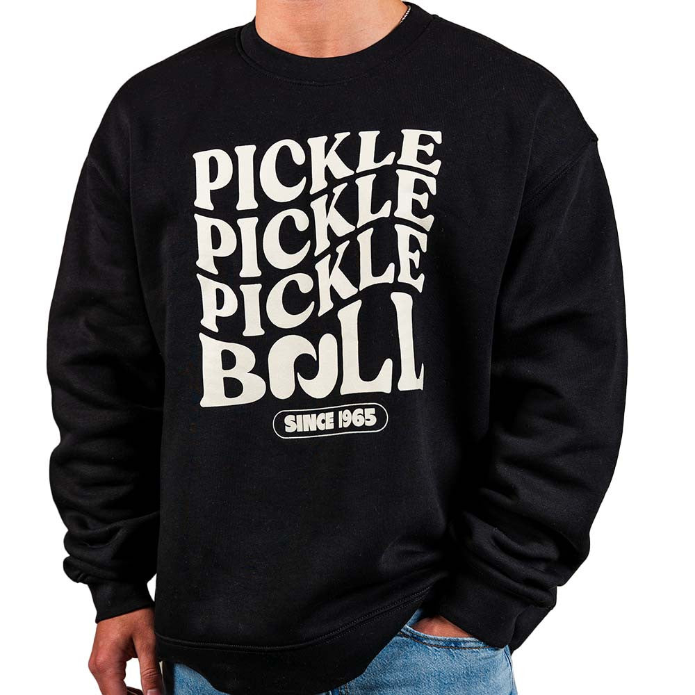 Heritage Pickle Pickle Pickle-ball Crewneck Sweatshirt - Unisex | Pickleball Sports Top Pick