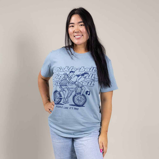 Heritage Pickle-ball Bike Tee - Unisex | Pickleball Sports Customer Favorite