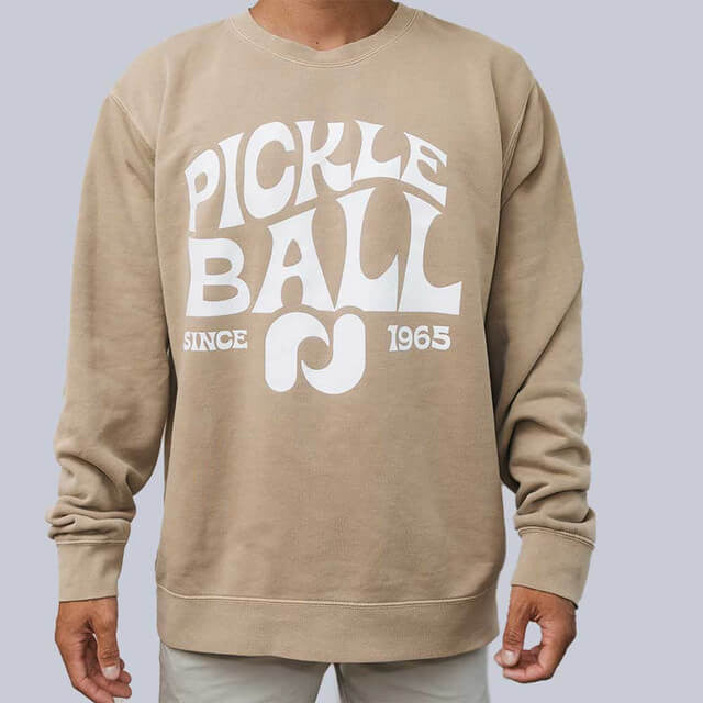 Heritage Pickle-ball Groovy Crew Neck Sweatshirt | Pickleball Sports Classic